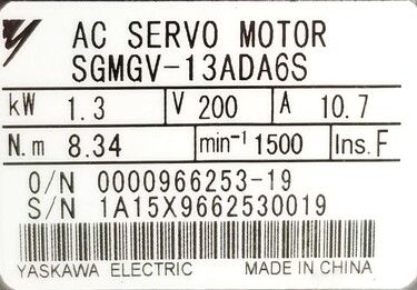 SGMGV-13ADA6S | Yaskawa AC Drives